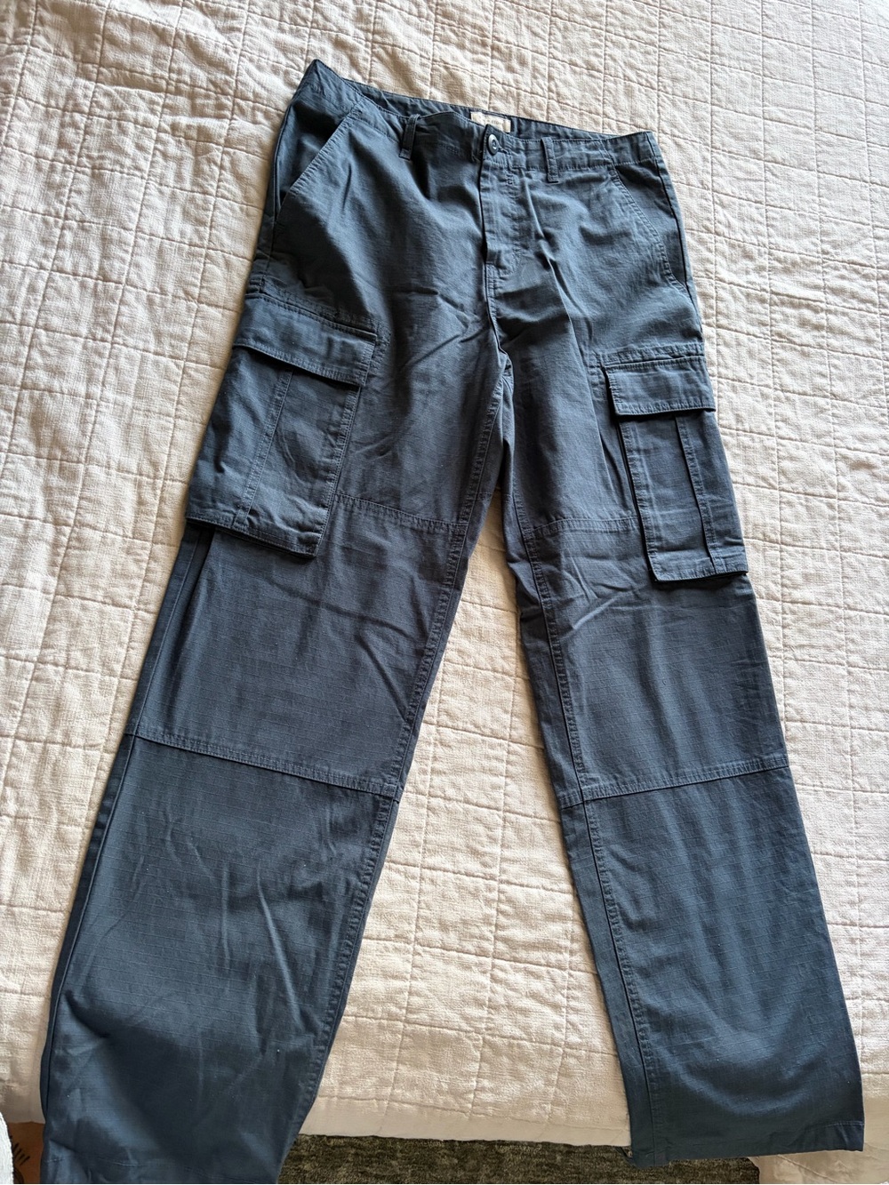 Sun + Stone Men's Cargo Pants — Slate Gray Utility Trousers